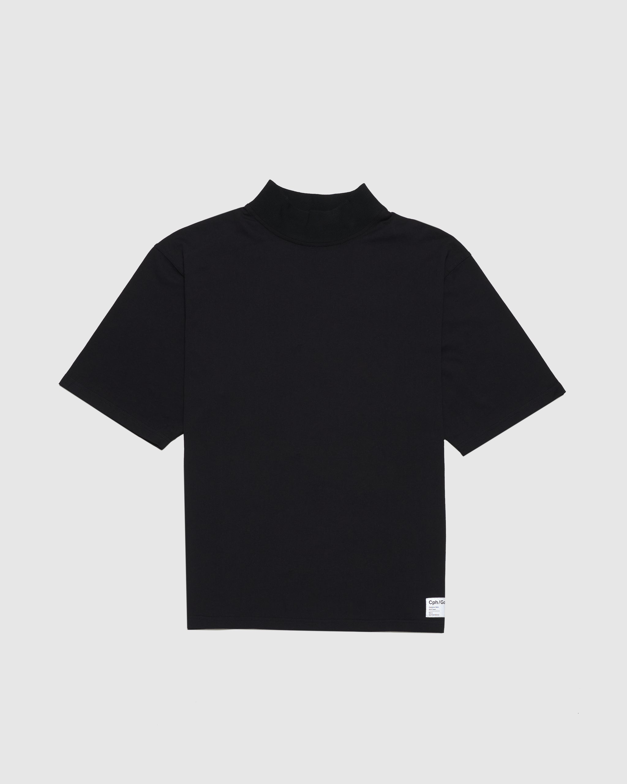 CAPTAINS HELM GOLF #Cph/Golf MOCK NECK TEE -BLACK- – Cph/Golf™︎