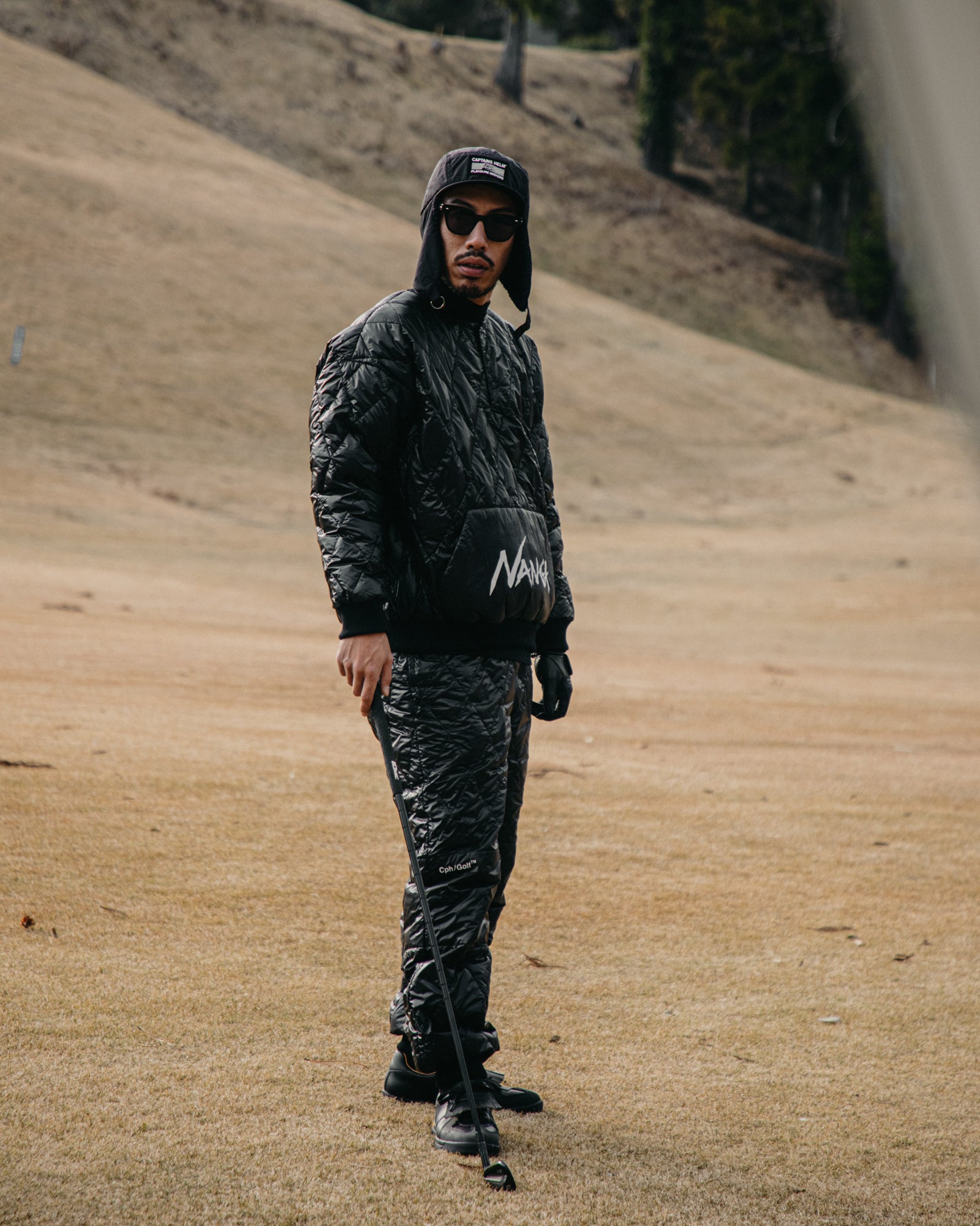 NANGA® × Cph/Golf™ #QLT DOWN TRACK PANTS - BLACK - – Cph/Golf™︎