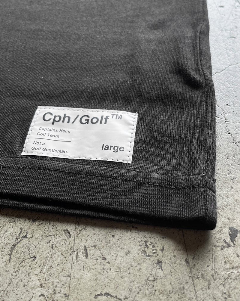 CAPTAINS HELM GOLF #Cph/Golf MOCK NECK TEE -BLACK- – Cph/Golf™︎