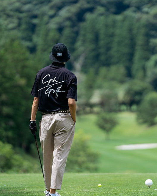 CAPTAINS HELM GOLF #Cph/Golf MOCK NECK TEE -BLACK- – Cph/Golf™︎