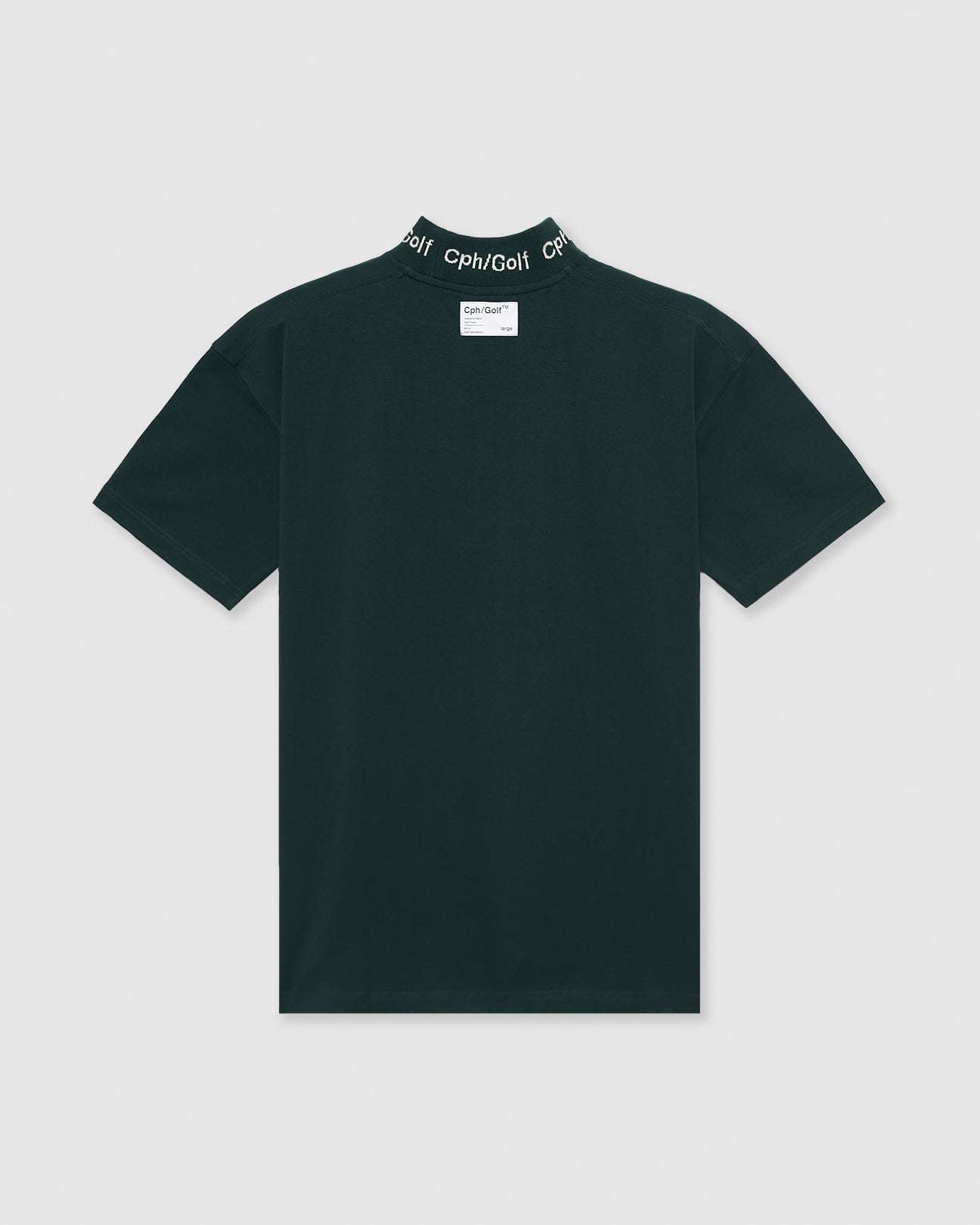 Cph/Golf™️ #JACQUARD LOGO MOCK NECK TEE - GREEN - – Cph/Golf™︎