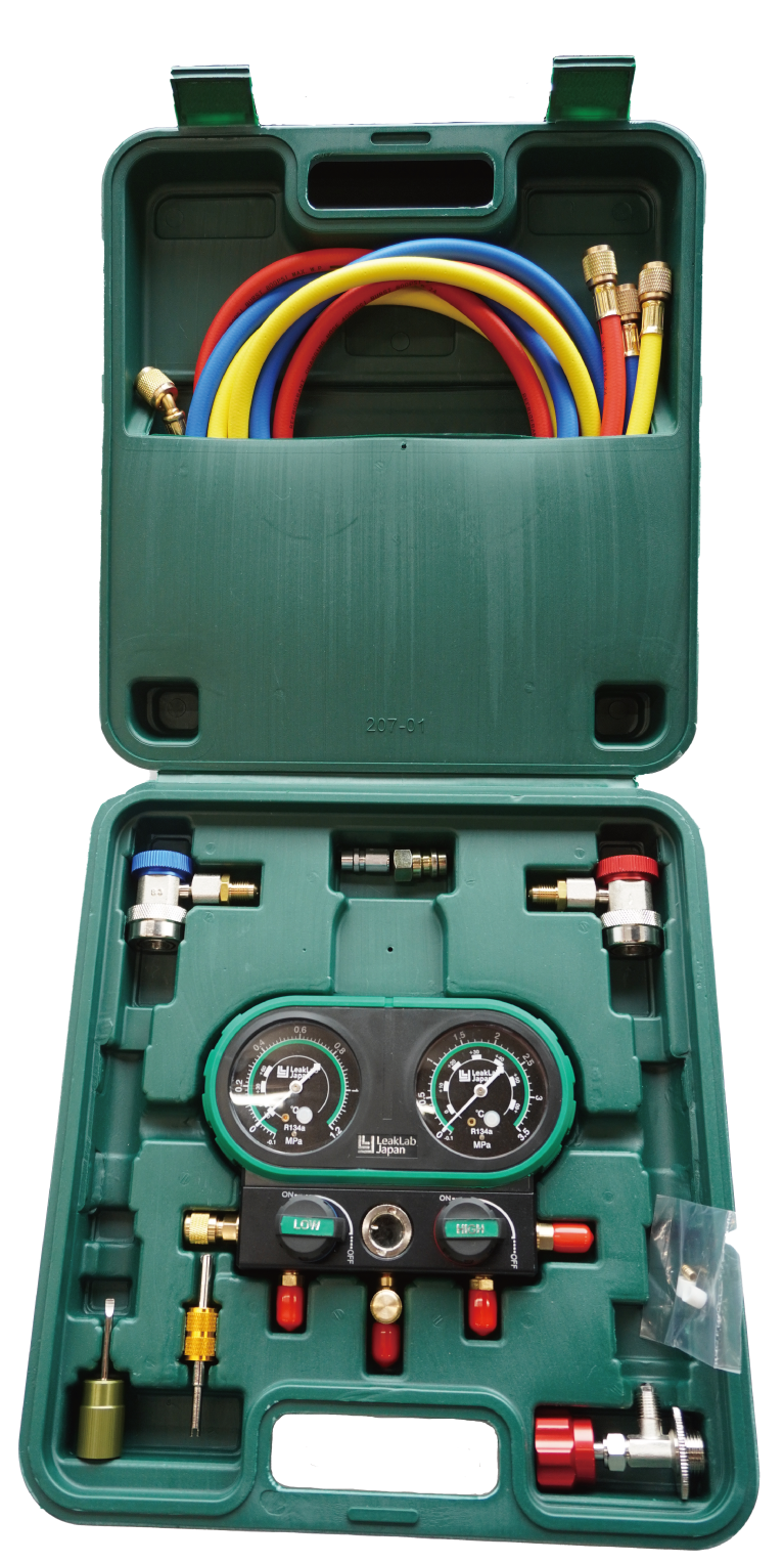 ワザアリツールズ R134a用 ゲージマニホールドセット WZT-300-MF1