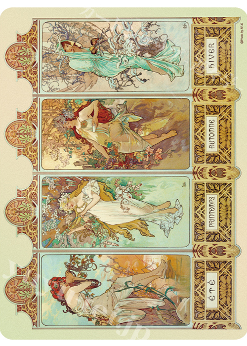 キャラクター万能ラバーマット アルフォンス・ミュシャ 「四季