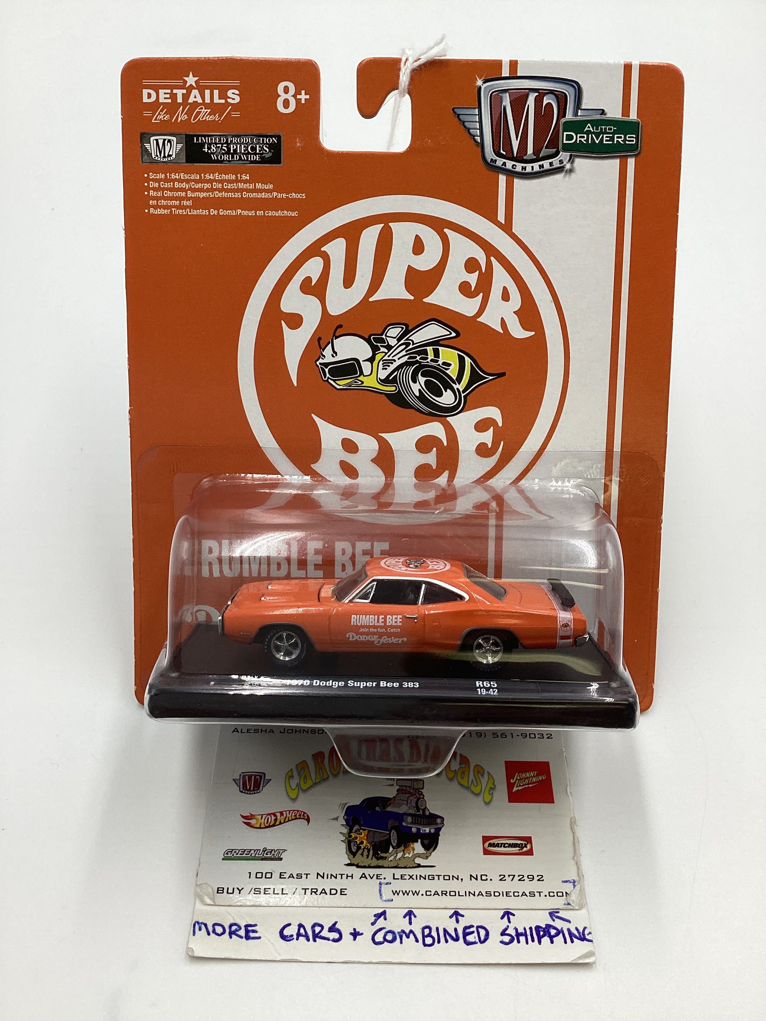 M2 Machines Auto Drivers Superbee 1970 Dodge Super Bee 383 R66