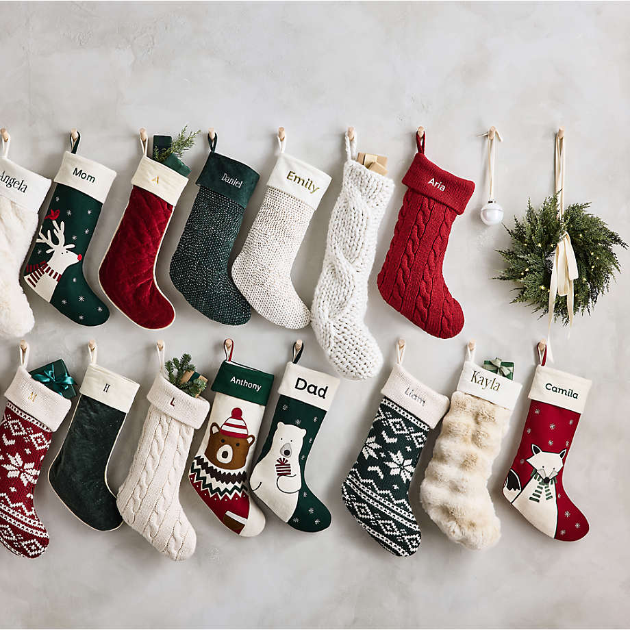 Arctic Friends Reindeer Wool Christmas Stocking by Joan Anderson +