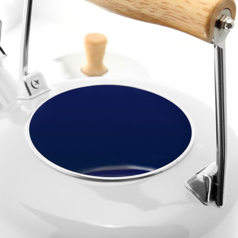 Chantal Sven White Tea Kettle with Wood Handle and Knob + Reviews