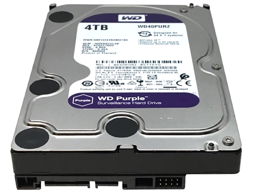 Western Digital Purple Surveillance WD40PURZ 4TB 5400RPM 64MB