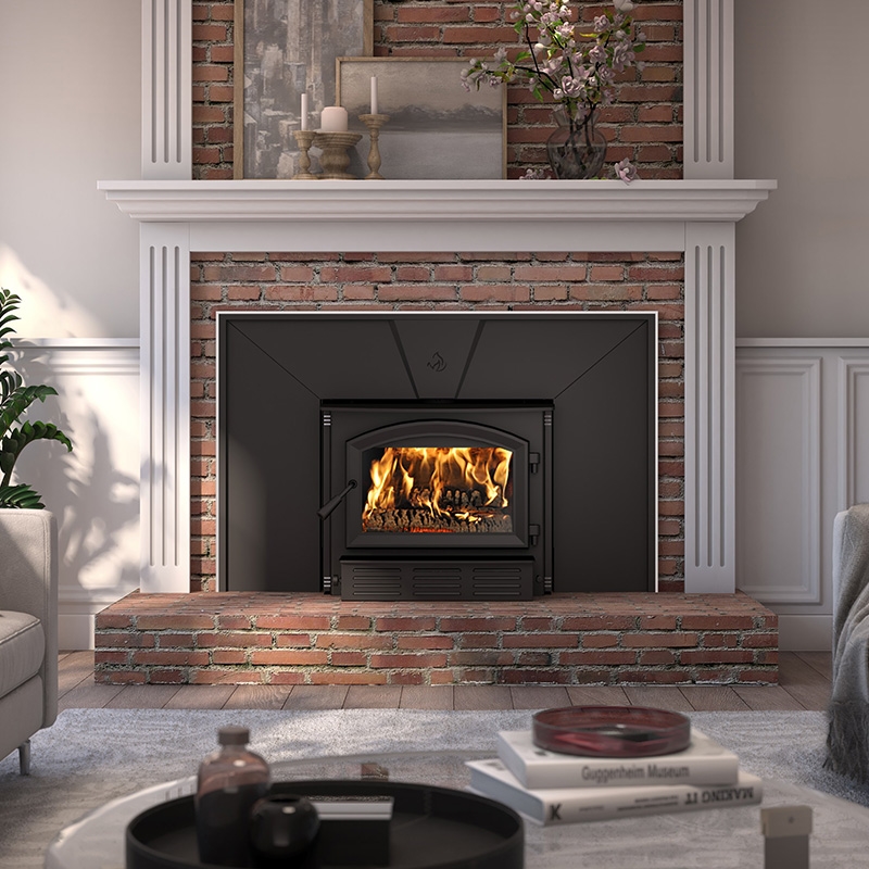 Enerzone Solution 2.3-I Wood Burning Insert: Blazzing Fire