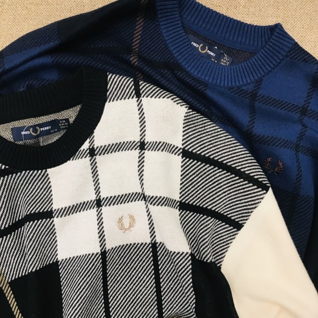 主役ニットはトレンドチェック？」《FRED PERRY》別注ニットのご紹介