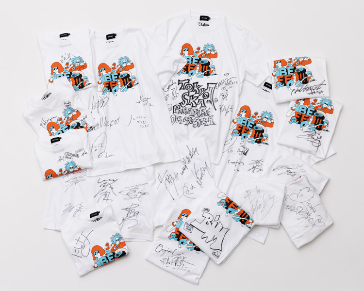 BE FES!!開催を記念して、出演者の直筆サイン入りTシャツを各1名様に