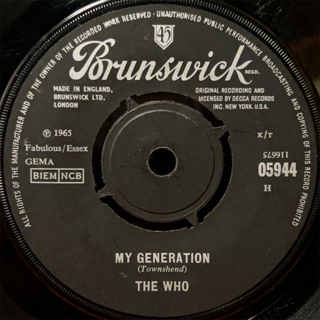 My Generation / The Who【UK盤(モノラル)】 - レコード評議会