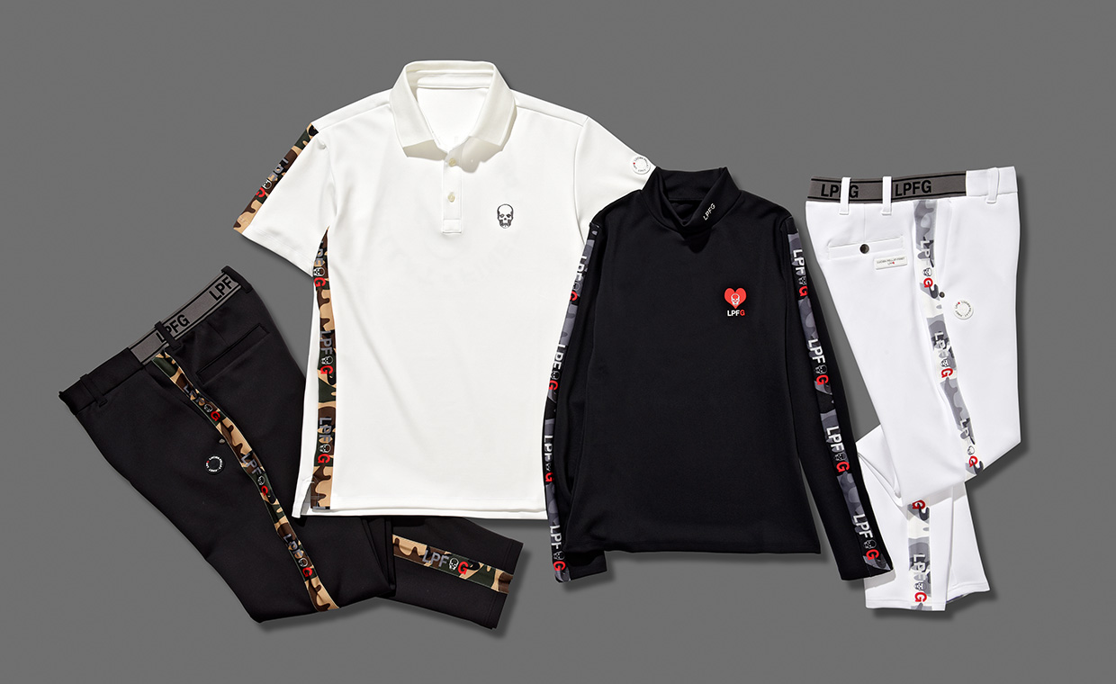 ルシアン ペラフィネのゴルフラインからカモフラージュ柄の新作が発売