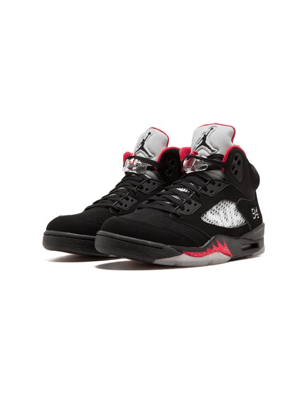 Jordan x Supreme Air Jordan 5 Retro Sneakers | Black | FARFETCH