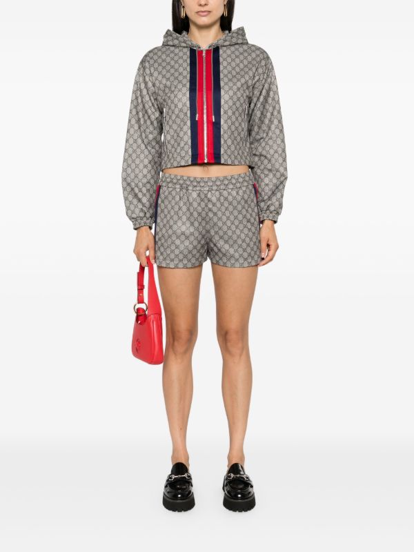 Gucci GGロゴ クロップドジャケット | ブラウン | FARFETCH JP