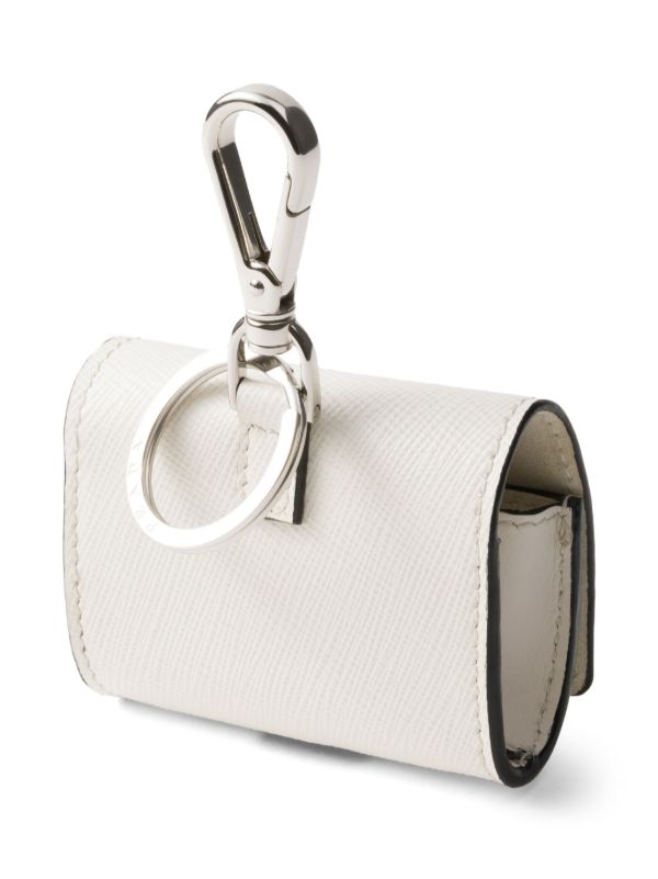 Prada Saffiano Leather AirPods Case | White | FARFETCH