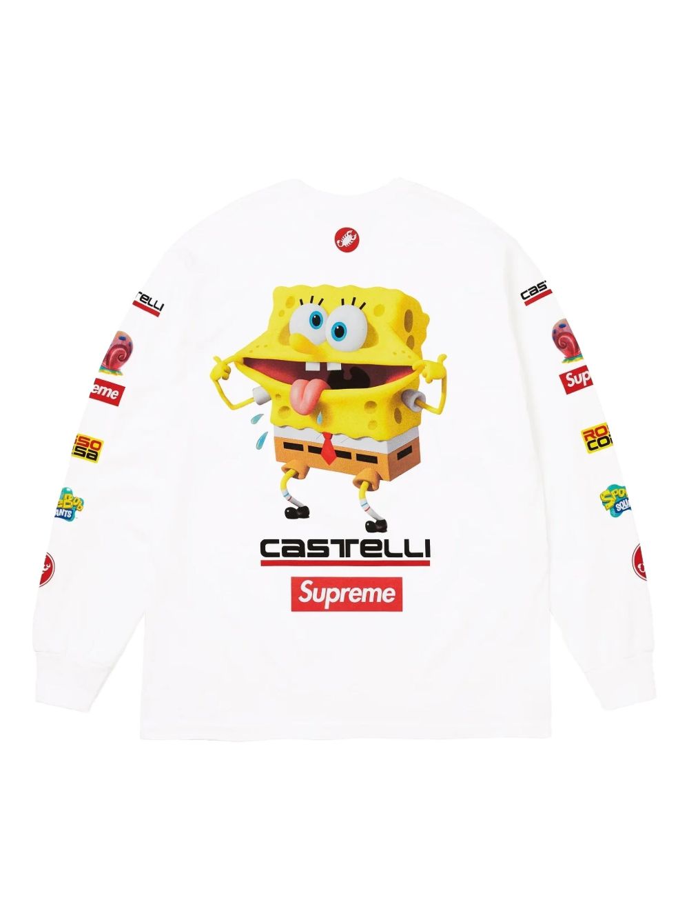 Supreme x SpongeBob x Castelli Racing ロングTシャツ | ホワイト