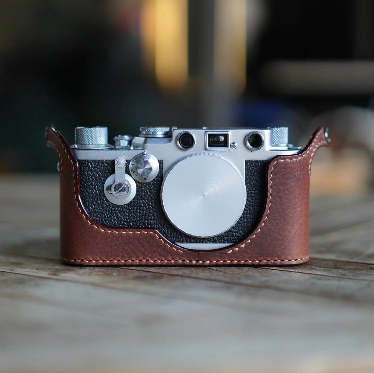 Leica Barnack IIIF half case : LEICA CASES & STRAPS by handcraft