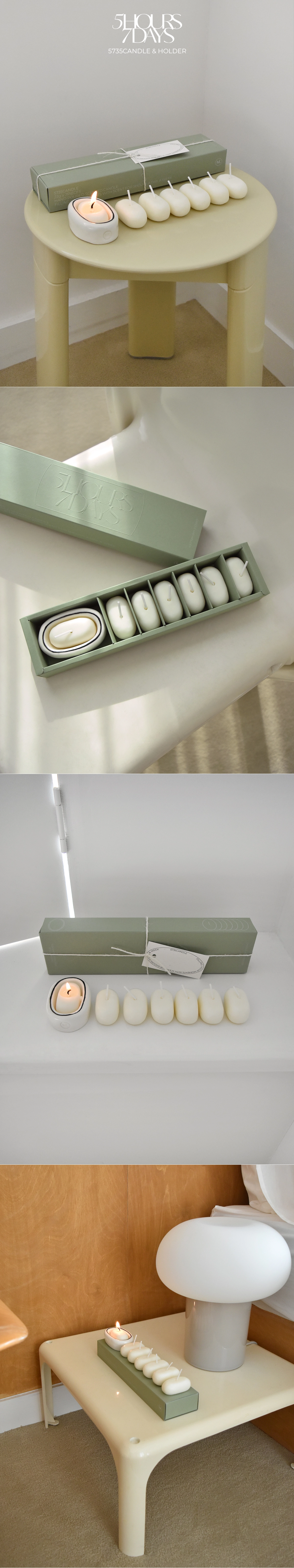 5735 キャンドル&ホルダーセット - 三つの香り : honeyflamingo.japan