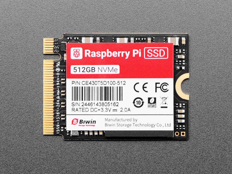 Raspberry Pi NVMe SSD - 512GB : Adafruit Industries, Unique & fun
