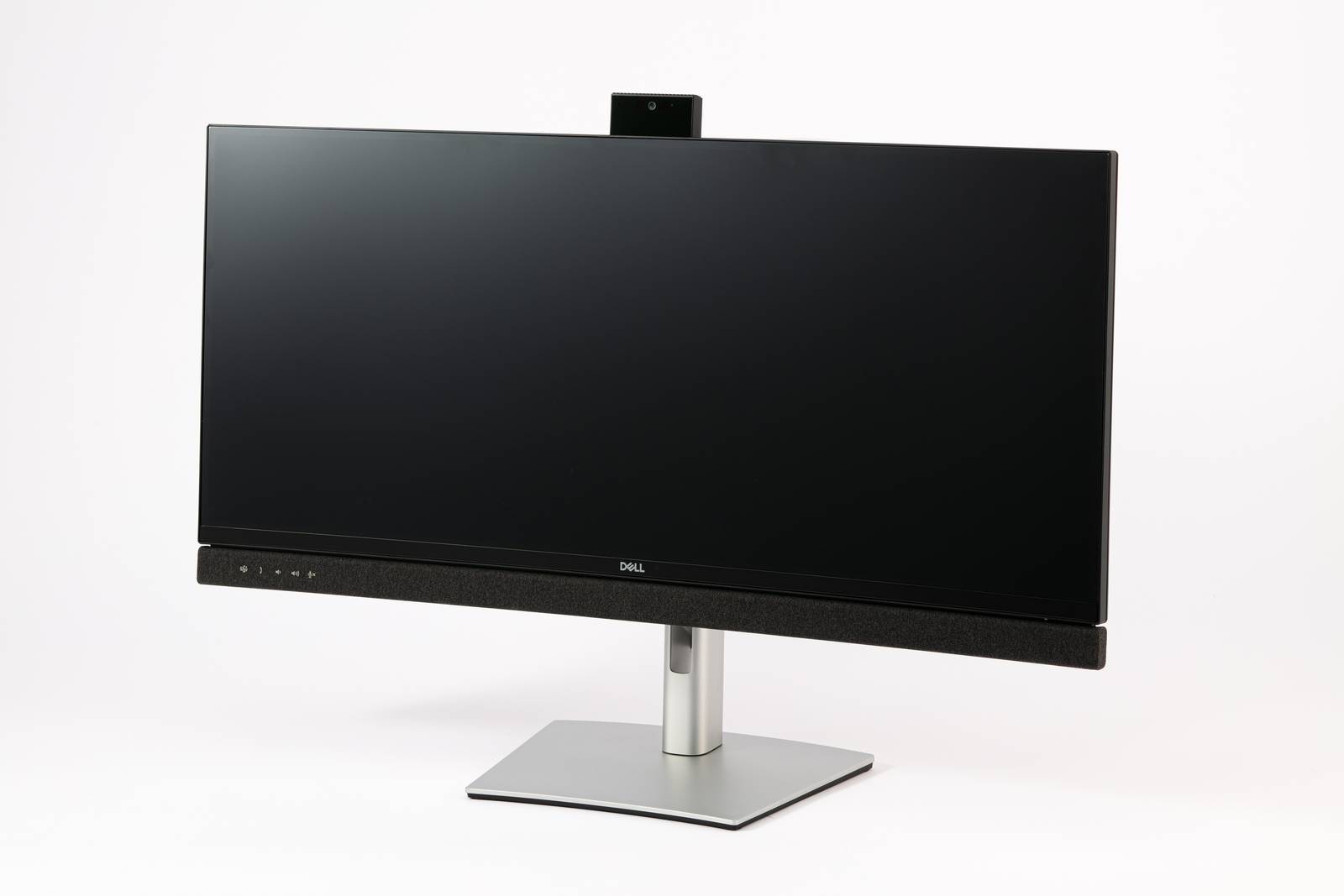 カメラが飛び出るデルの曲面ディスプレイ「C3422WE」、Web会議は快適に