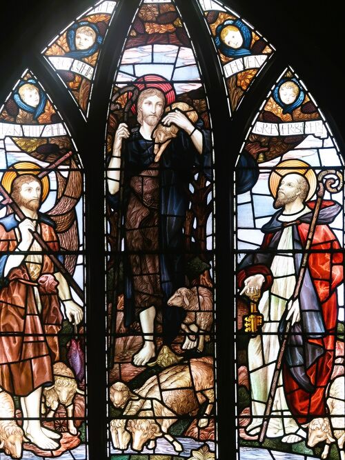 小樽-6 ステンドグラス美術館a 善き羊飼い/種まく人 ☆イギリスの教会