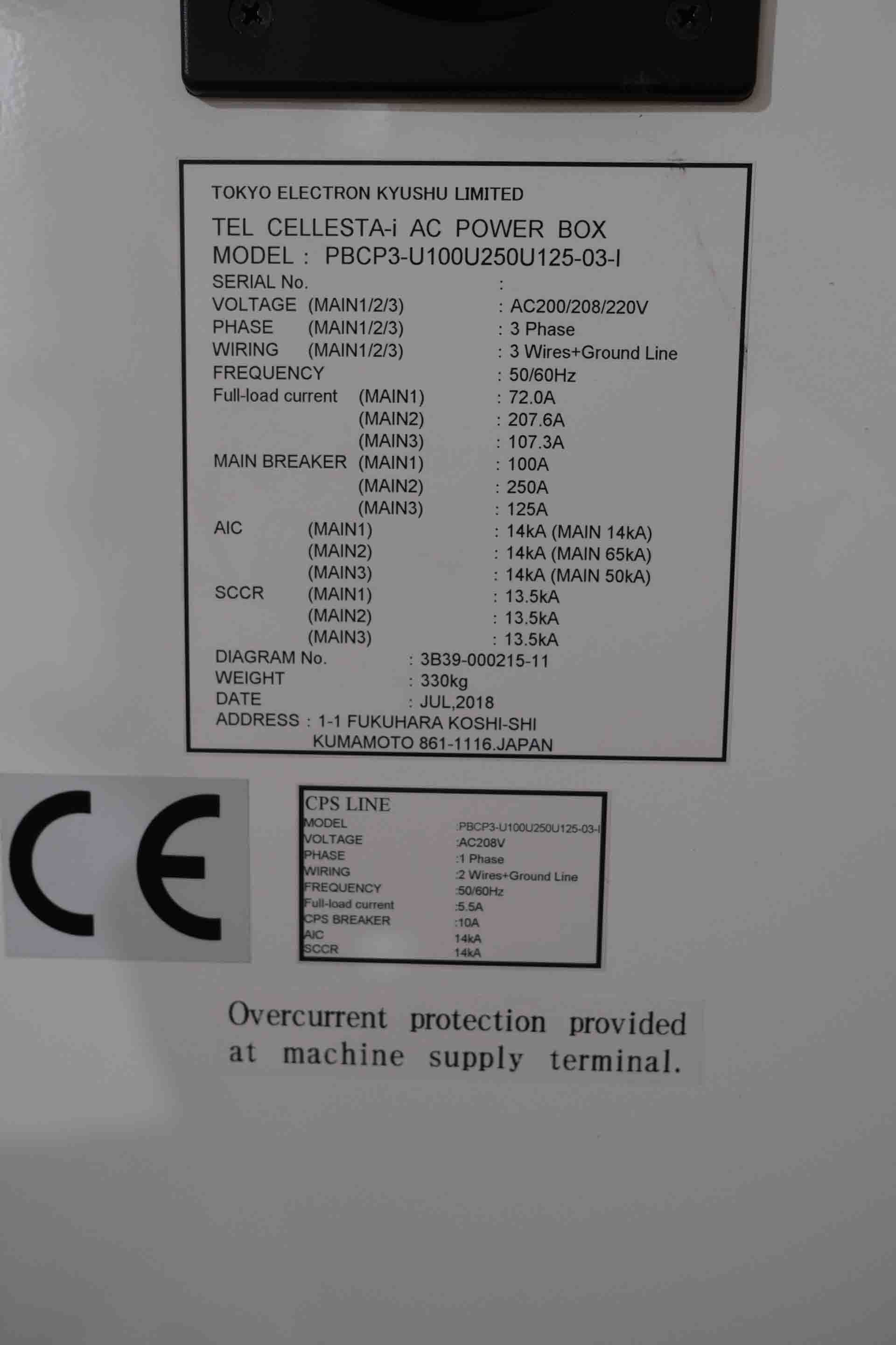 TEL / TOKYO ELECTRON AC Power box for Cellesta-I プローバー は