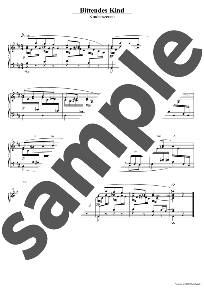 ピアノ楽譜】インベンション第4番 / J.S.Bach（ソロ / 初中級）