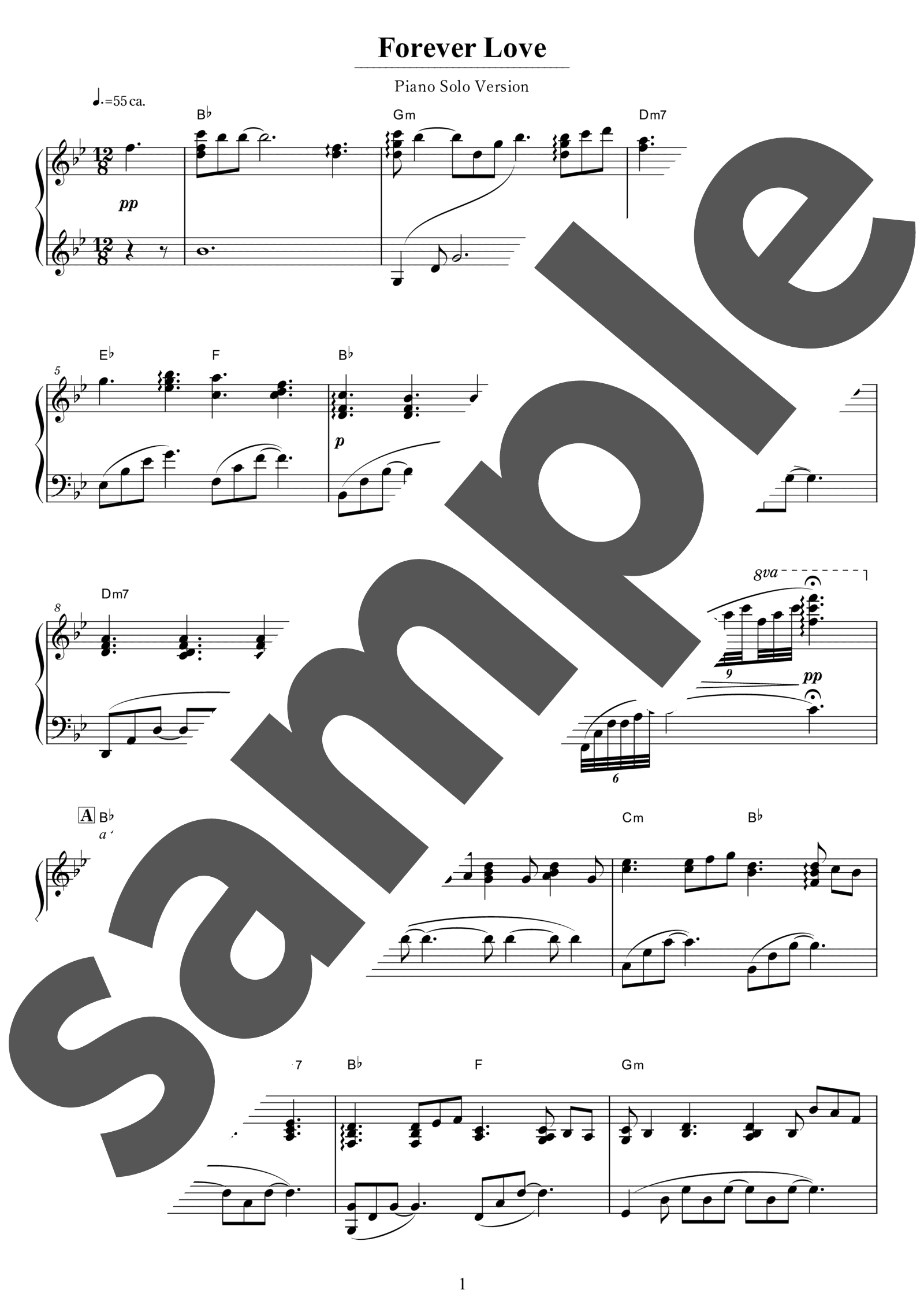 ピアノ楽譜】Forever Love / X JAPAN（ソロ / 中上級）