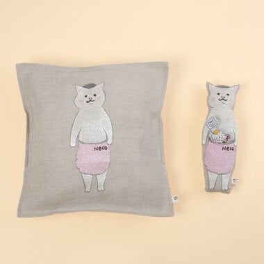 再入荷】きょうの猫村さんコラボレーション｜クッションカバー 30x30cm