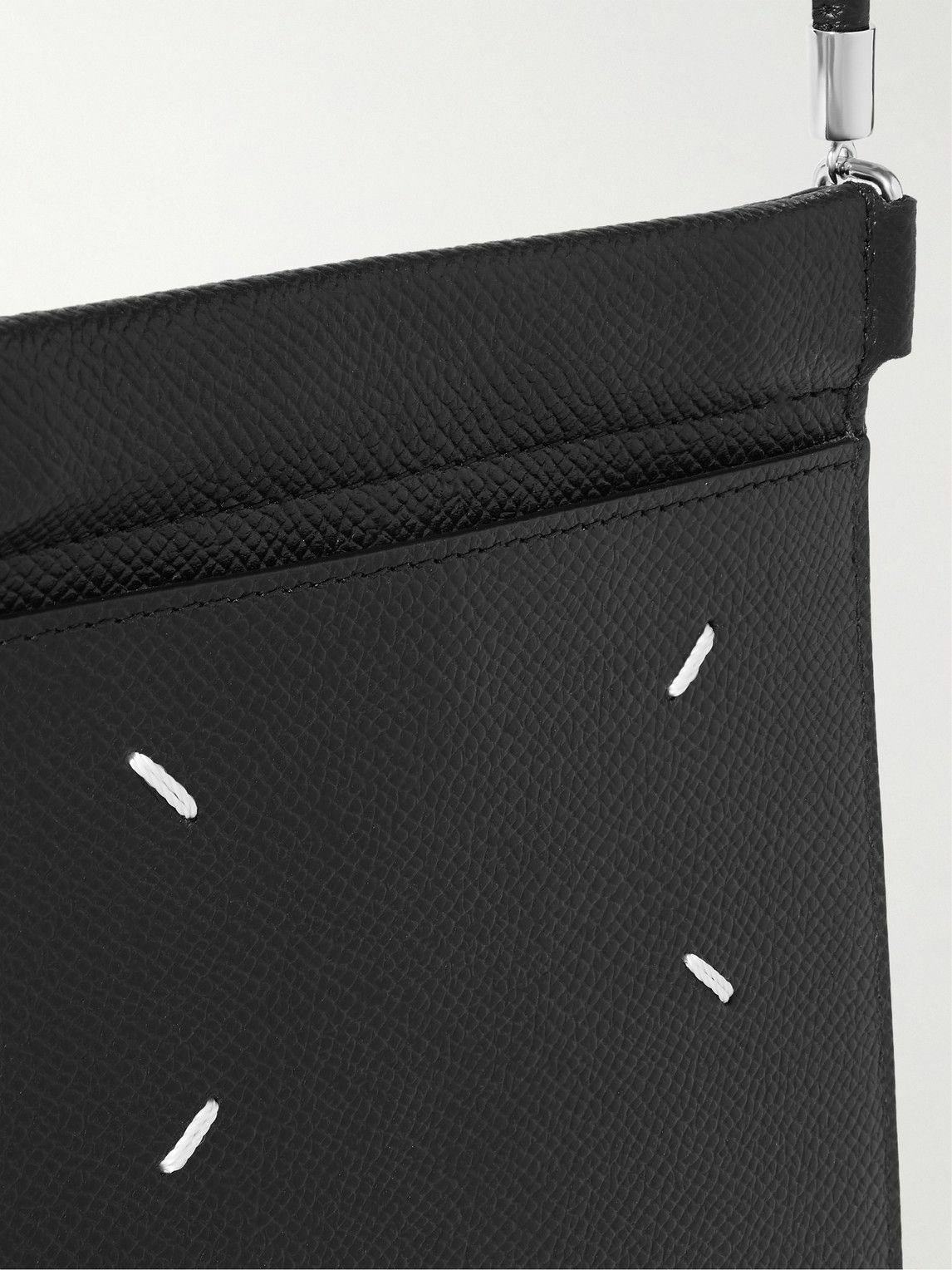 Maison Margiela - Full-Grain Leather Phone Pouch with Lanyard