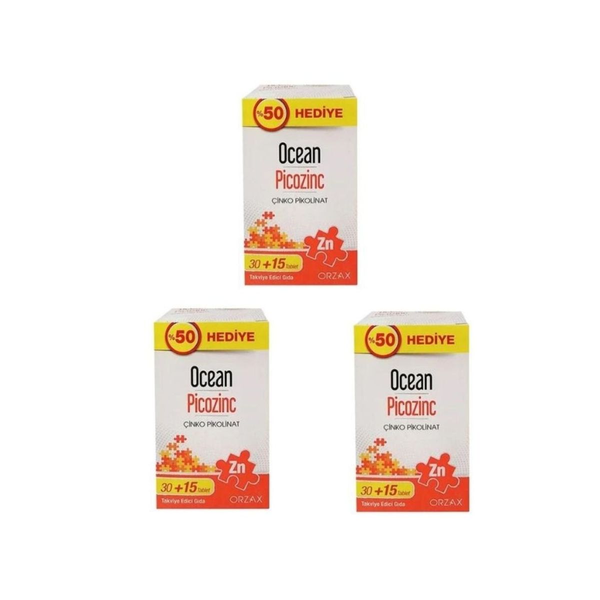 Ocean Picozinc Çinko 3x45 Tablet Fiyatları