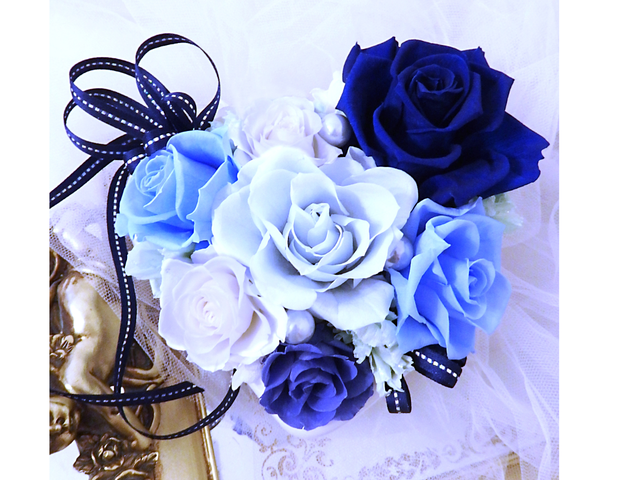 ◇ブルーミングハート/プリザーブドフラワーアレンジメント体験◇税込