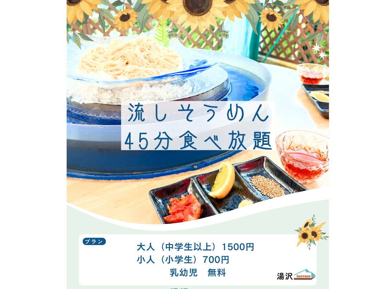越後湯沢【新潟県南魚沼市】流しそうめん体験♪専用マシンで楽しく食べ