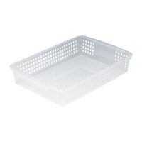 サカセ化学工業 プラスチックバスケット 透明 PB34-10 1箱(2枚入) 01