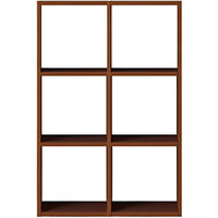 無印良品 スタッキングシェルフセット 3段×2列 ウォールナット材 幅82