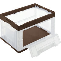 折りたたみコンテナ】 アスクル 「現場のチカラ」 75L長辺扉付き折り