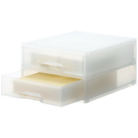 アウトレット】岩崎工業 再生PP引き出しケース 薄型4段 クリア