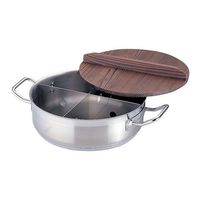 遠藤商事 21ー0 TKGプロ 電磁用丸型おでん鍋 (木蓋付) 大 62-6516-46 1