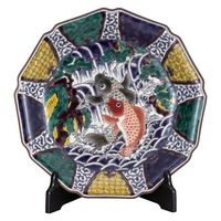 伊野正峰 九谷焼 12号盛皿 吉田屋（直送品） - アスクル