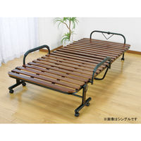 ファミリー・ライフ 天然木すのこ折りたたみベッド セミダブル 幅1260