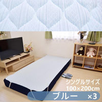 リードカキノ 花柄ベッドカバー（フローレンス） ブルー シングル