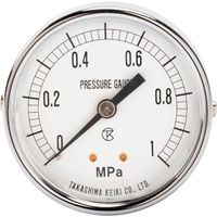 高島 一般圧力計(D枠埋込型・縁なし・中心ネジ・φ60)圧力レンジ0.0~0.1