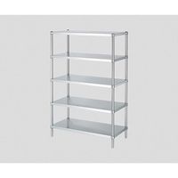 アズワン ステンレスラック (SUS304・ベタ棚5段仕様) 588×438×1800