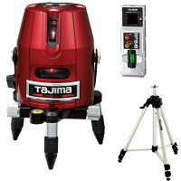 タジマ レーザー墨出し器 ゼロTYZ 受光器・三脚セット 縦・横・地墨