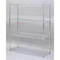 エイ・アイ・エス 直径25mmスチールラックセット 4段 幅1200×奥行450