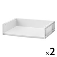 無印良品 再生ポリプロピレン入り 収納ラック 小 ホワイトグレー 約幅