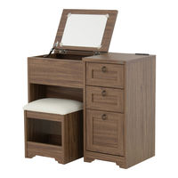 4FUL 佐藤産業 アンリ デスクドレッサー 幅800×奥行400×高さ700mm WH