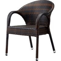 軒先渡し】桜屋工業 屋外用 ガーデンチェア カイマン ダークブラウン 1