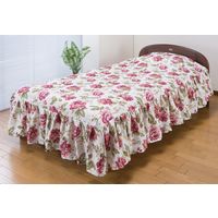 リードカキノ 花柄ベッドカバー（フローレンス） レッド シングル