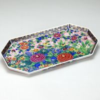 伊野正峰 九谷焼 12号盛皿 吉田屋（直送品） - アスクル